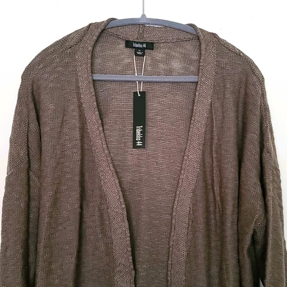 Open Front Sage Green Cozy Cardigan - Picture 3 of 4